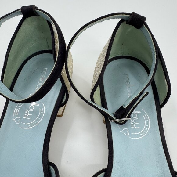 Mellow Yellow Glitter Open Toe Heels With Bow Detail Size 38 or US 7 - Picture 4 of 11